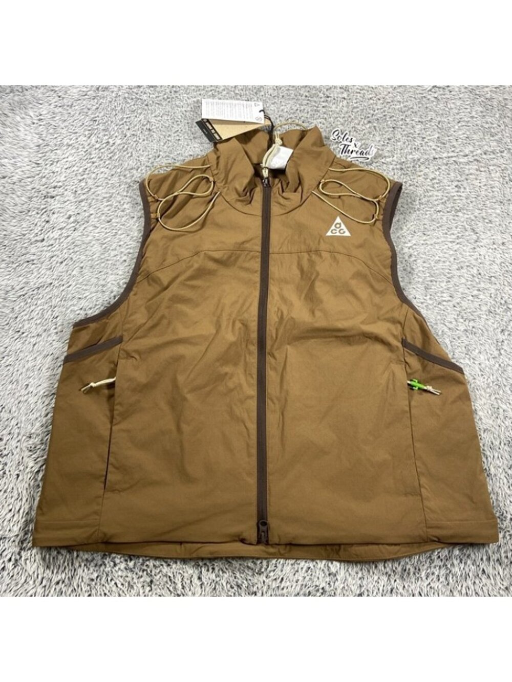 Nike ACG Death Bloom Vest Size Medium Men Mosswood Brown HV0600-235